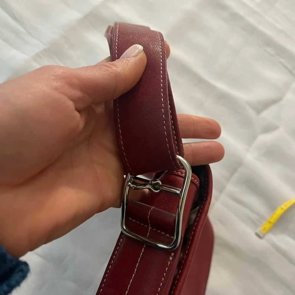 Coach red satchel style purse - Picture 8 of 13